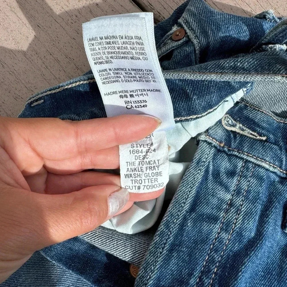 Mother The Tomcat Ankle Fray Jeans in globe trotter 27 - Picture 8 of 12